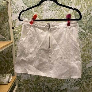 White Denim Skirt